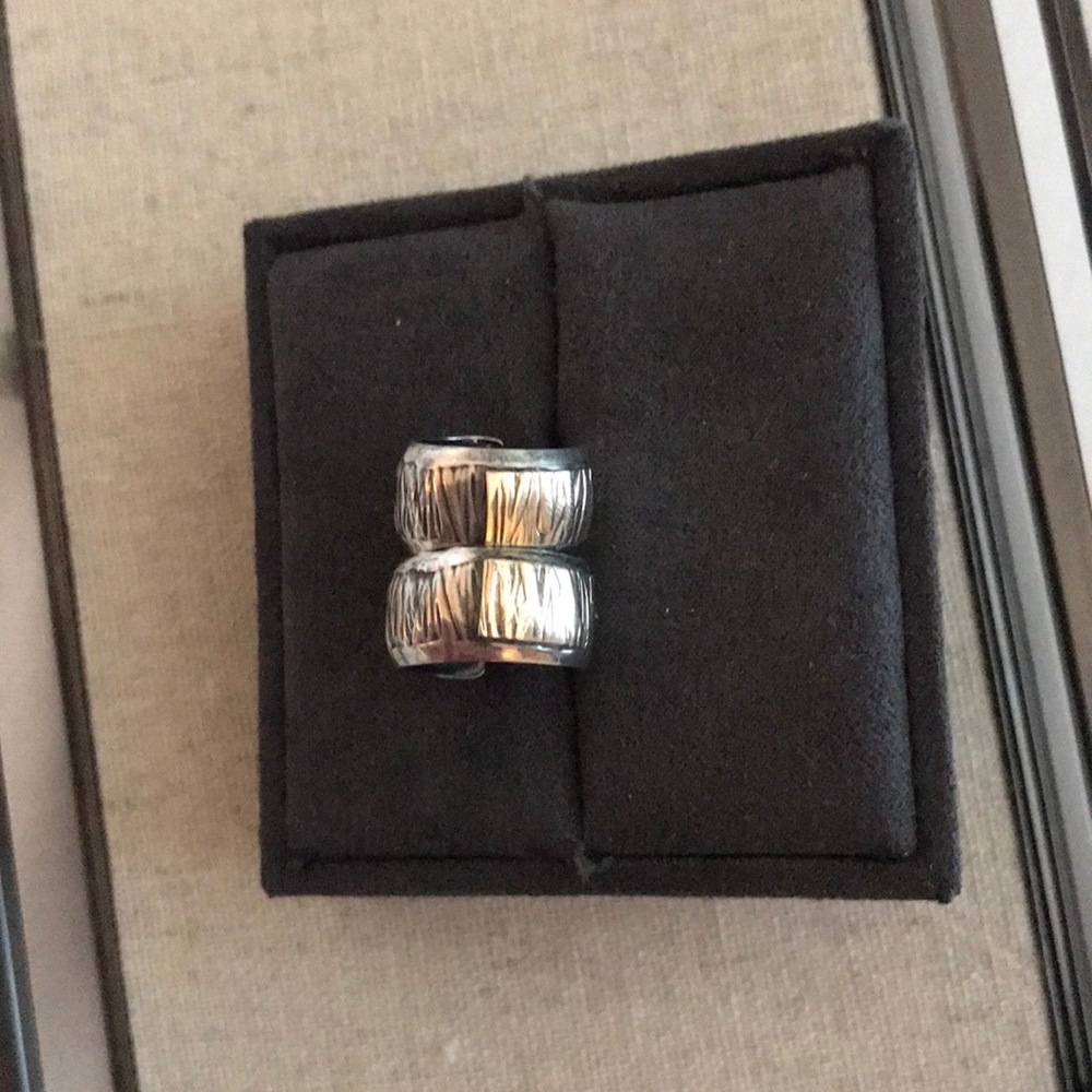 Sampson Sterling Silver and 14kgold earrings - Picture 6 of 6
